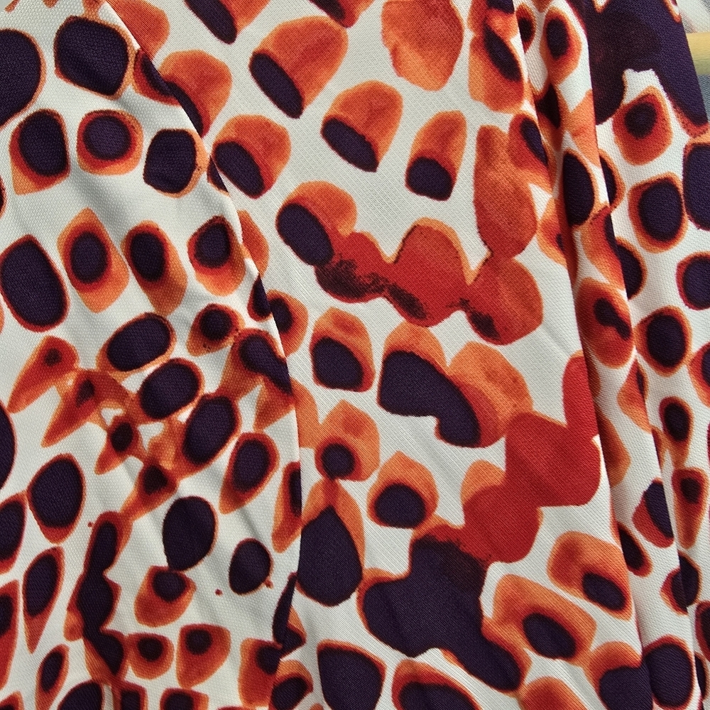 Banana Republic Issa Collection Red Ceramic Printed Three-Quarter Sleeve Dress - Picture 5 of 14